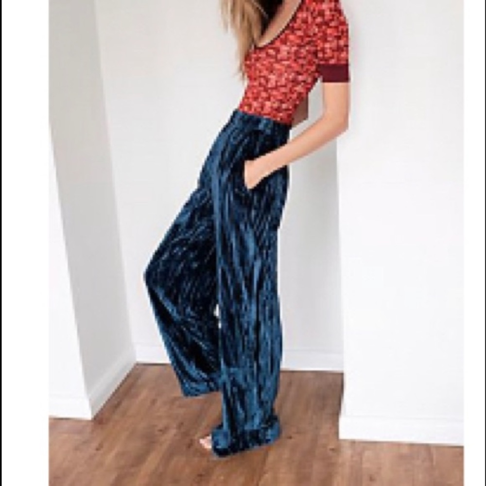 Runaway Velvet wide leg pants